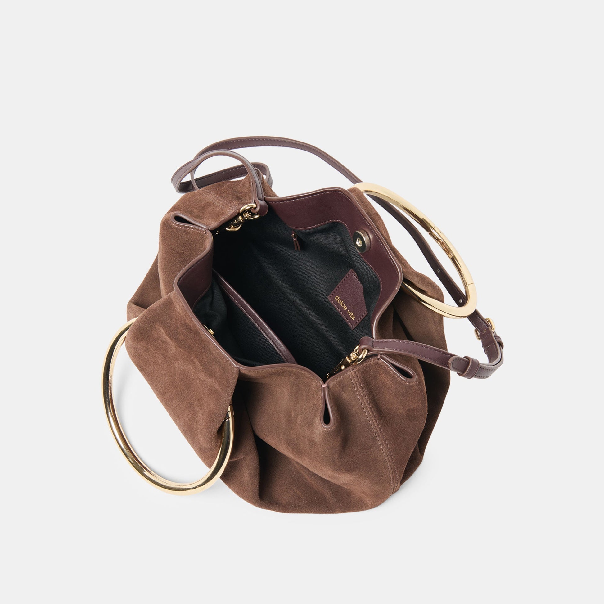 Dolce Vita Channing Espresso Suede Handbag