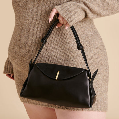 Dolce Vita Devyn Black Leather Shoulder Bag