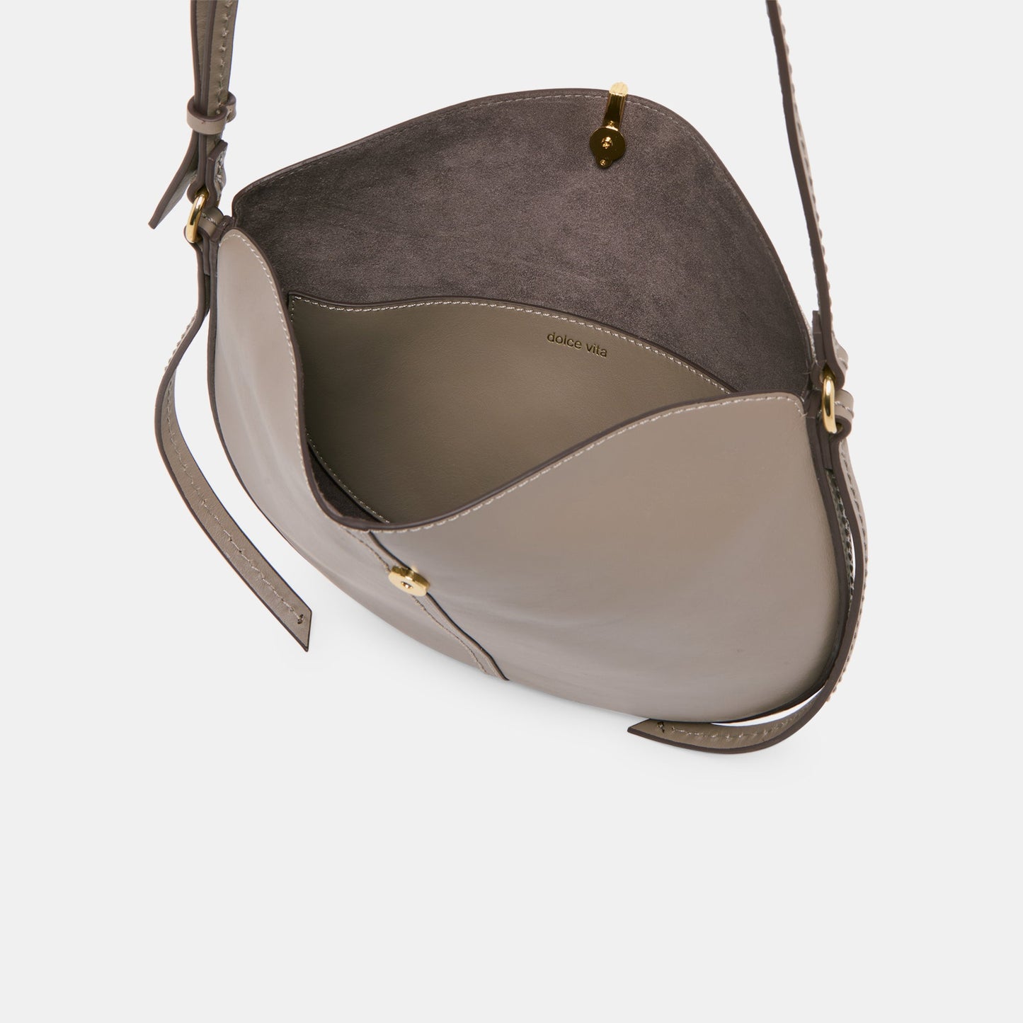 Dolce Vita Burano Grey Leather Crossbody