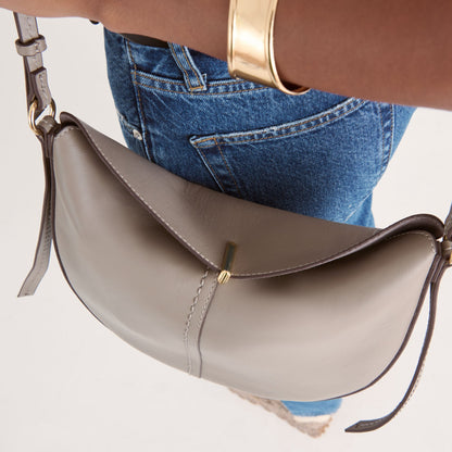 Dolce Vita Burano Grey Leather Crossbody