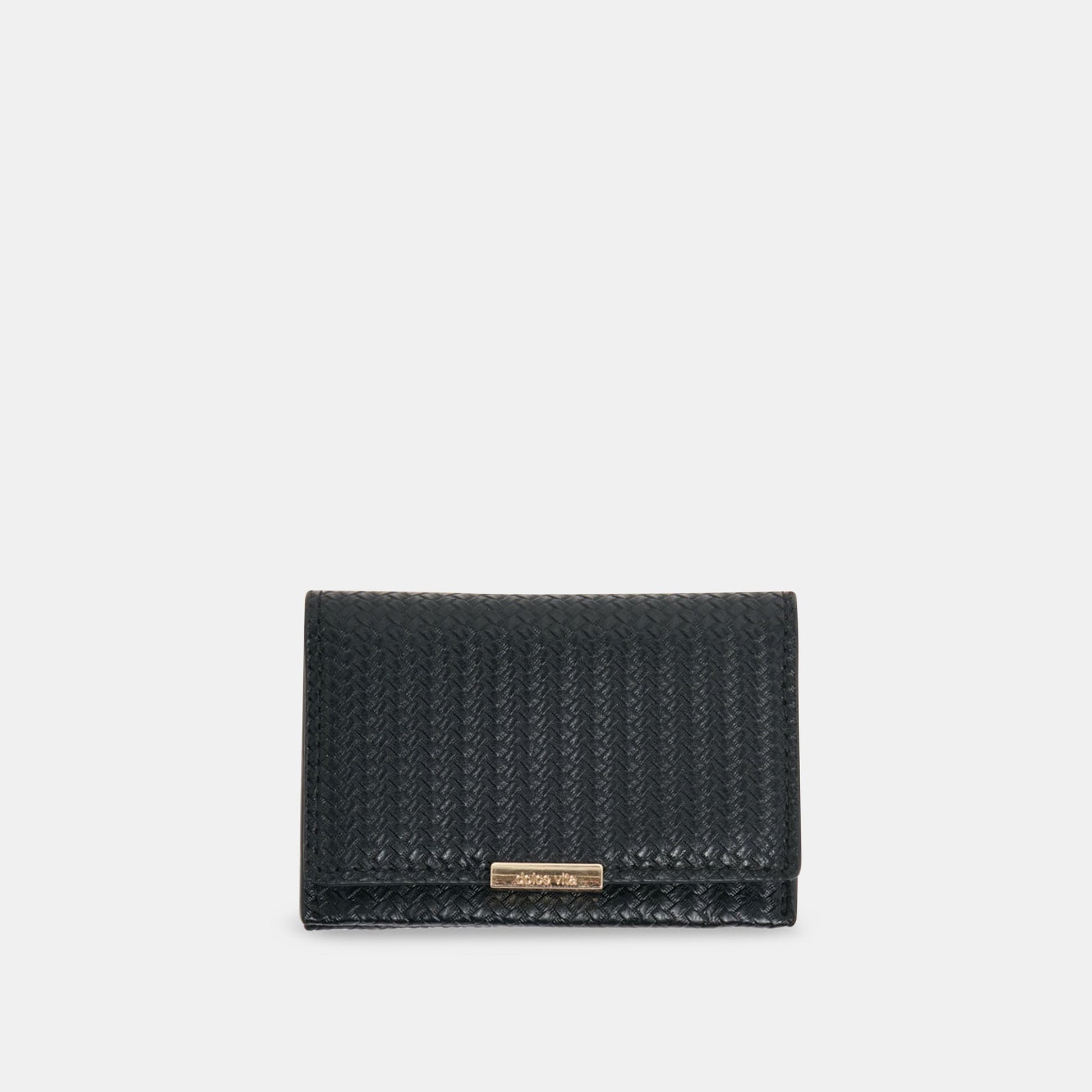 Dolce Vita Mini-Me Black Woven Stella Wallet