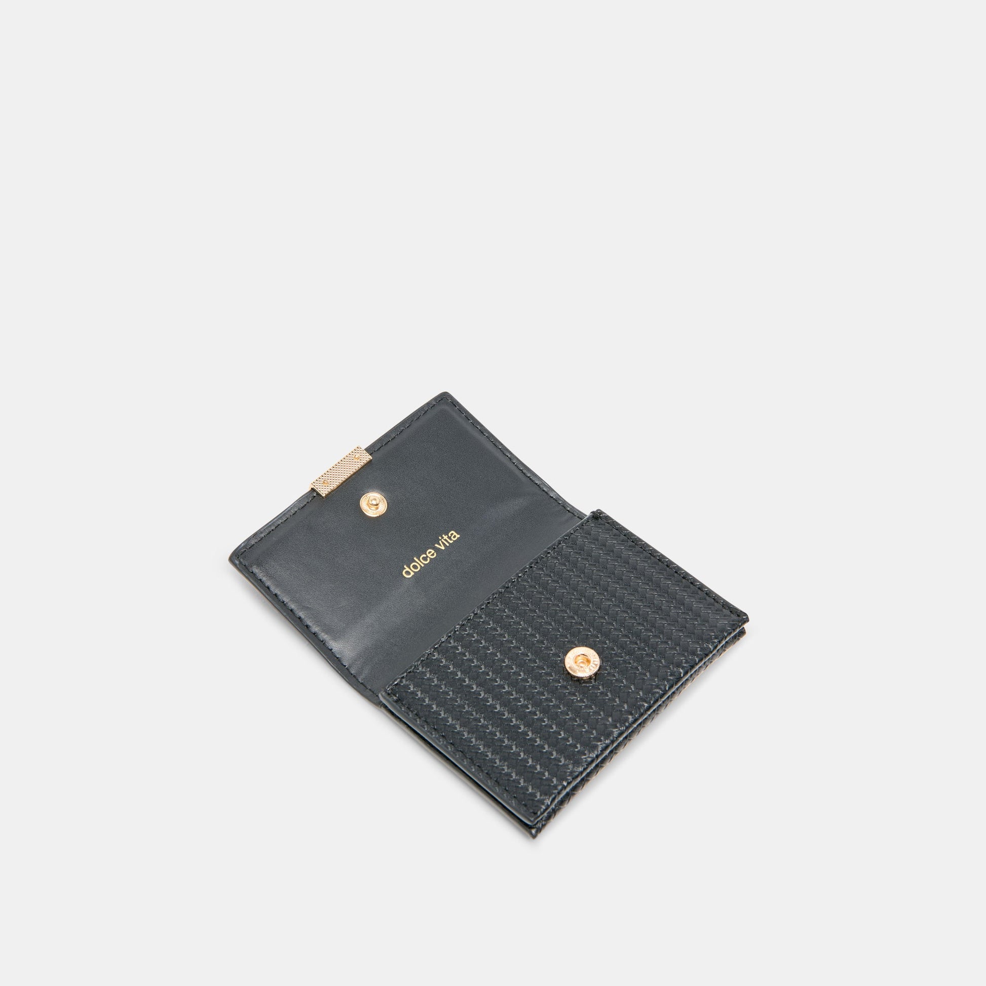 Dolce Vita Mini-Me Black Woven Stella Wallet