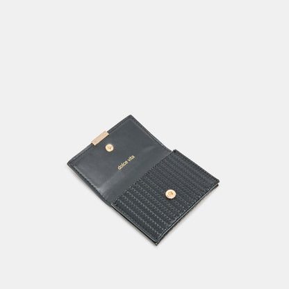 Dolce Vita Mini-Me Black Woven Stella Wallet