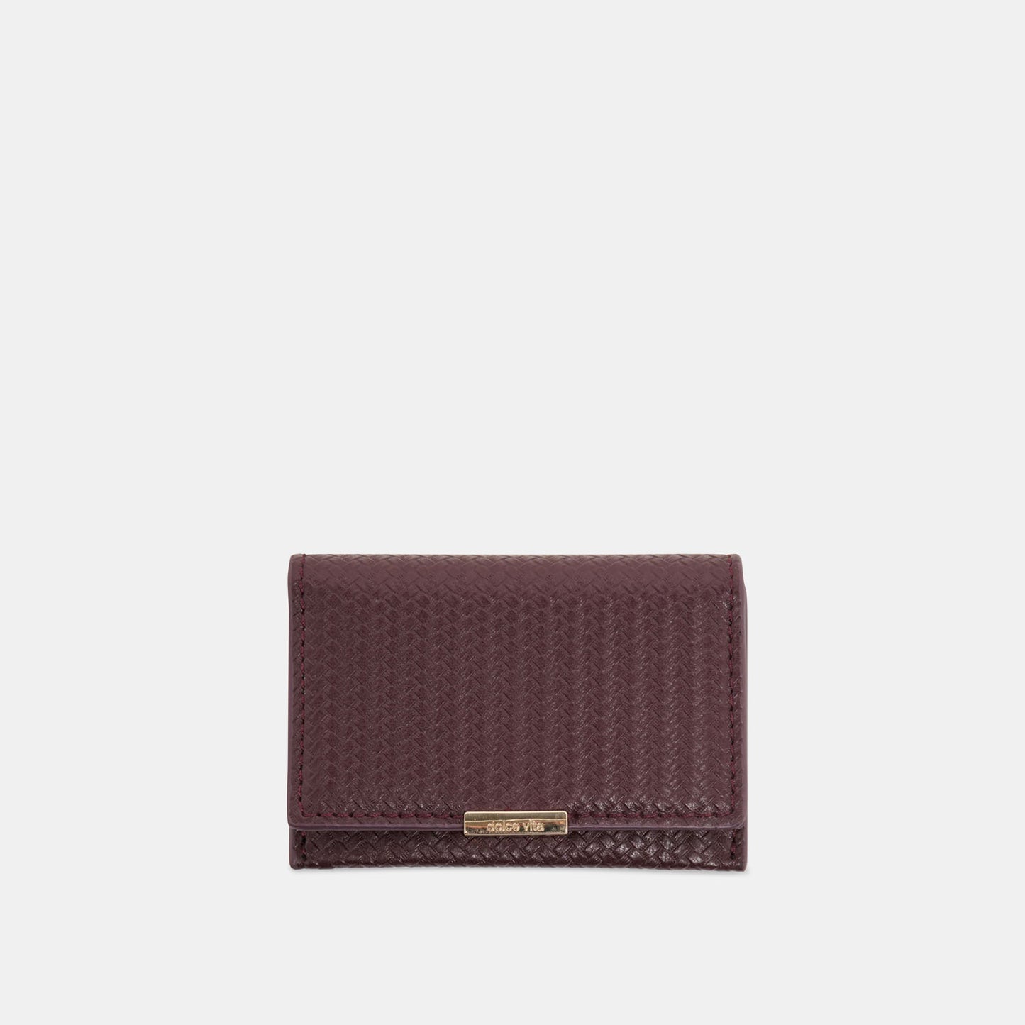 Dolce Vita Mini-Me Burgundy Woven Stella Wallet