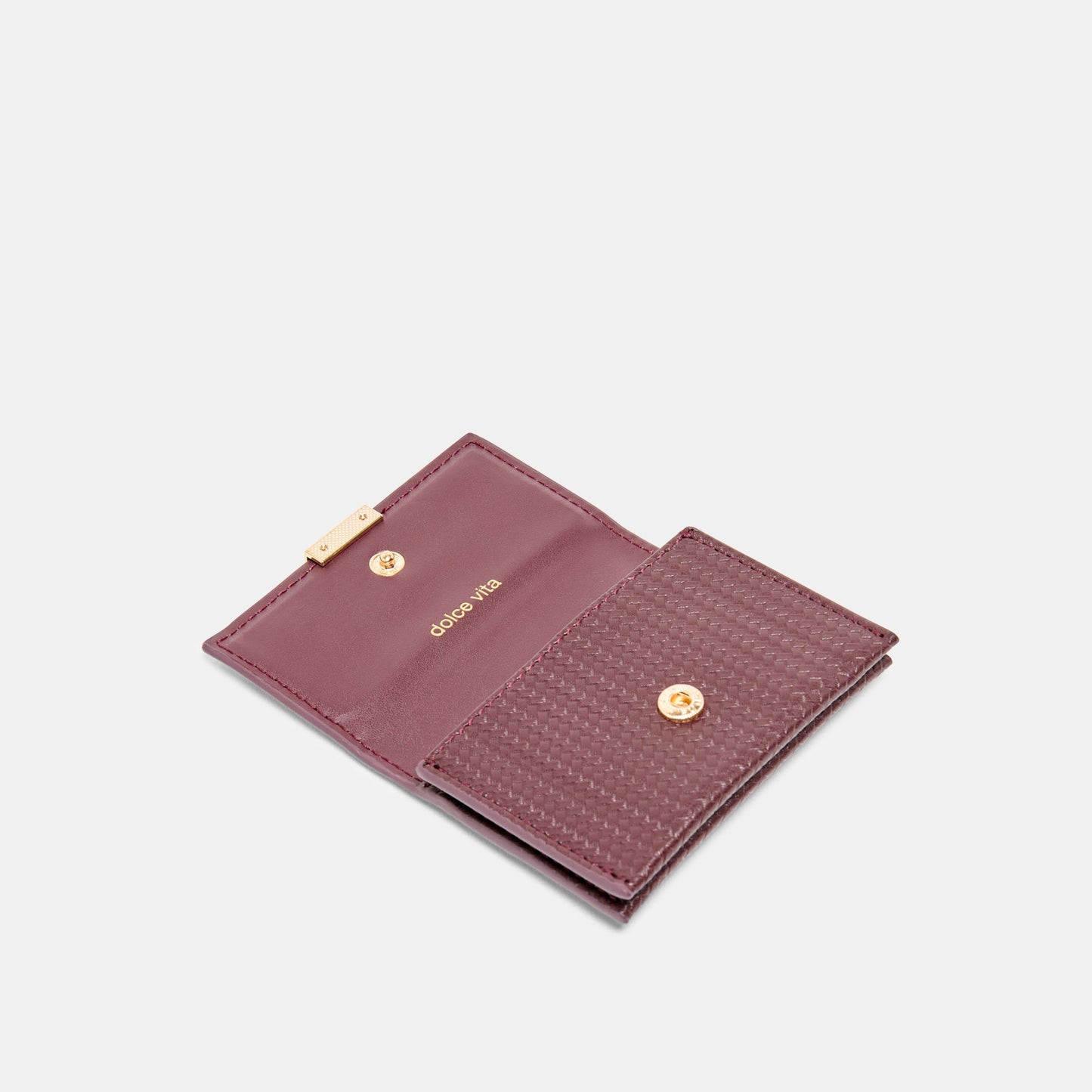 Dolce Vita Mini-Me Burgundy Woven Stella Wallet