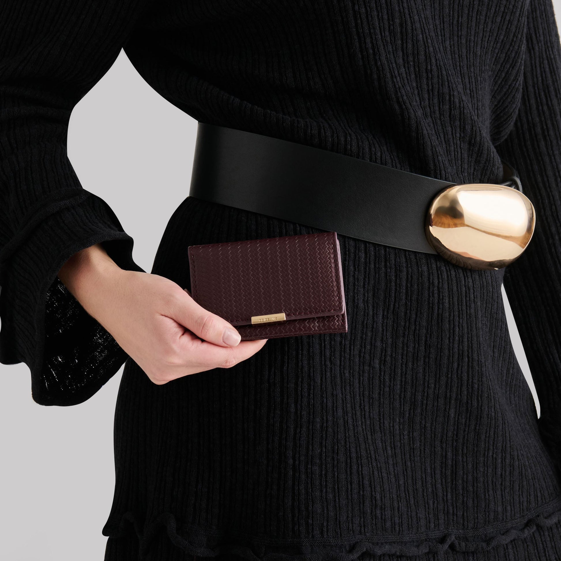 Dolce Vita Mini-Me Burgundy Woven Stella Wallet