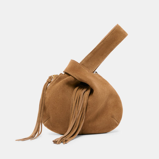 Dolce Vita Zury Camel Suede Handbag