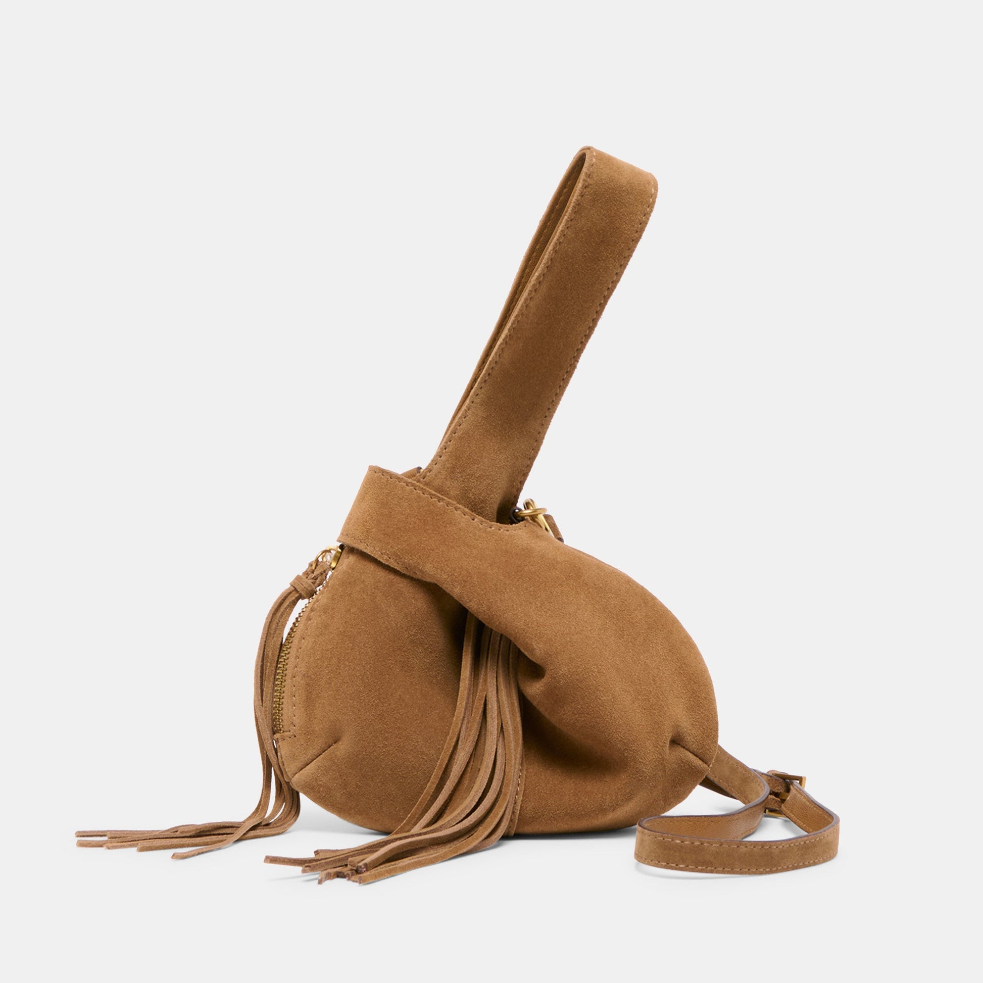 Dolce Vita Zury Camel Suede Handbag