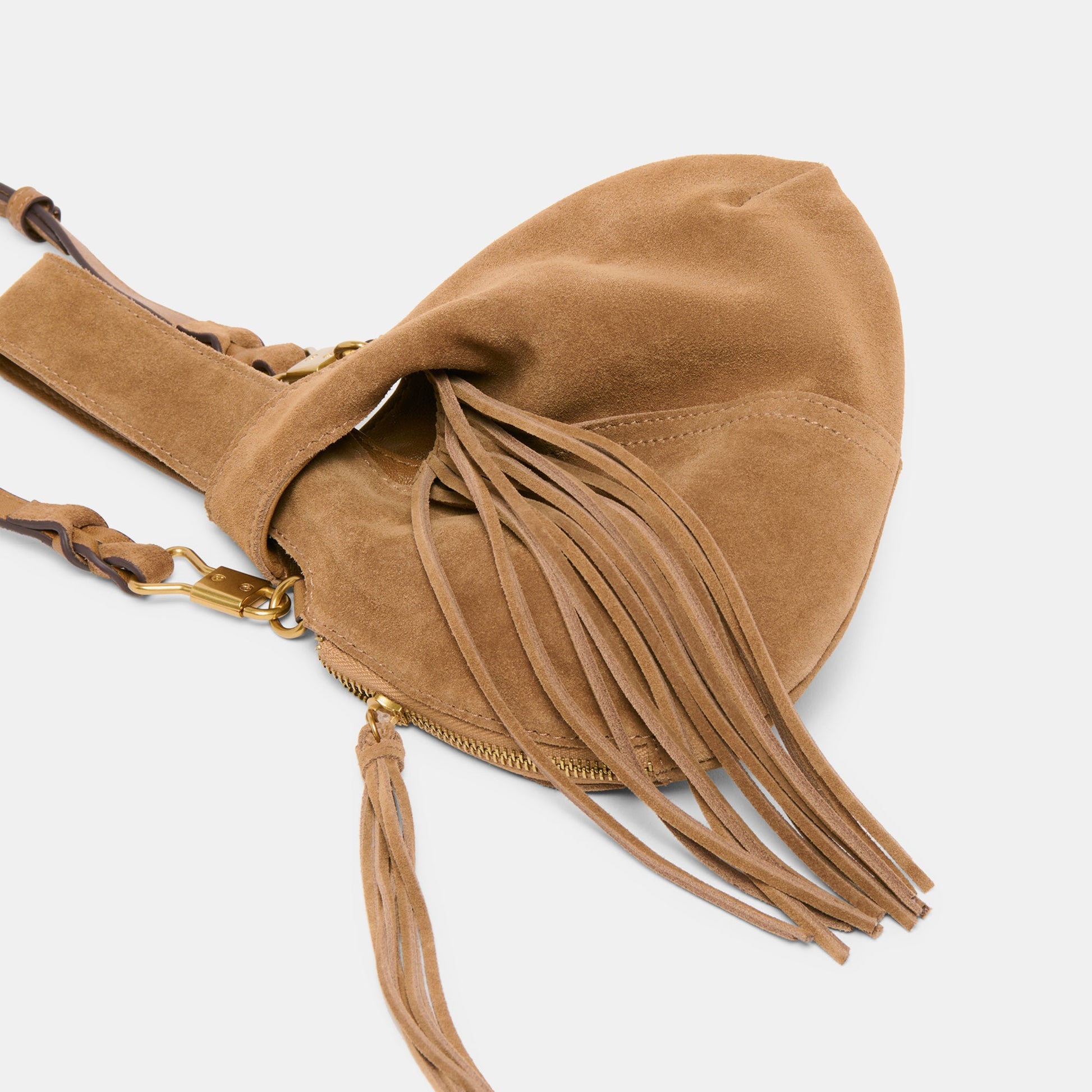 Dolce Vita Zury Camel Suede Handbag