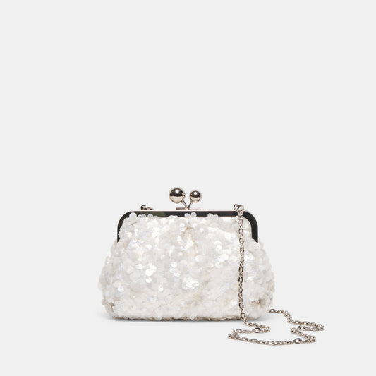 Dolce Vita Kendall White Sequin Clutch