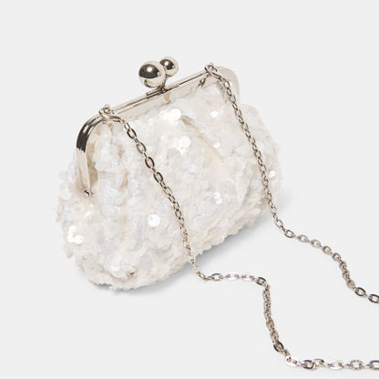 Dolce Vita Kendall White Sequin Clutch