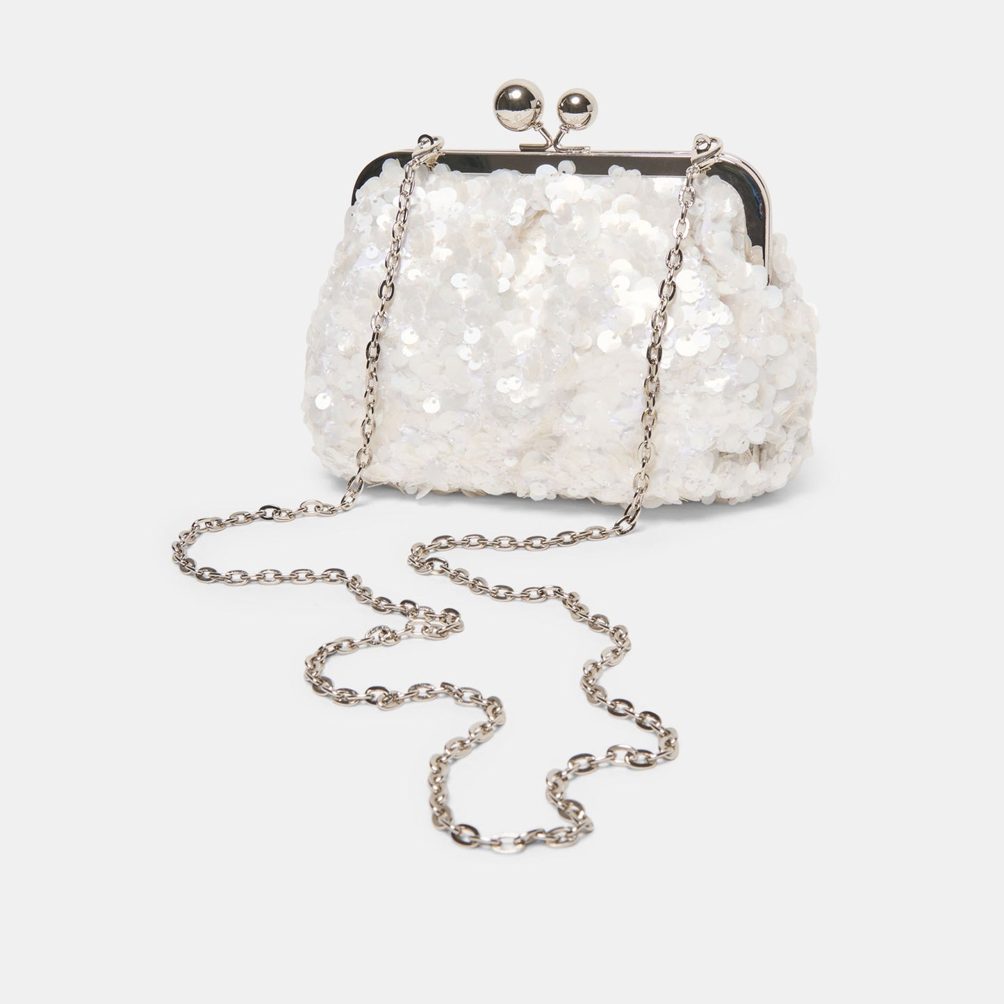 Dolce Vita Kendall White Sequin Clutch