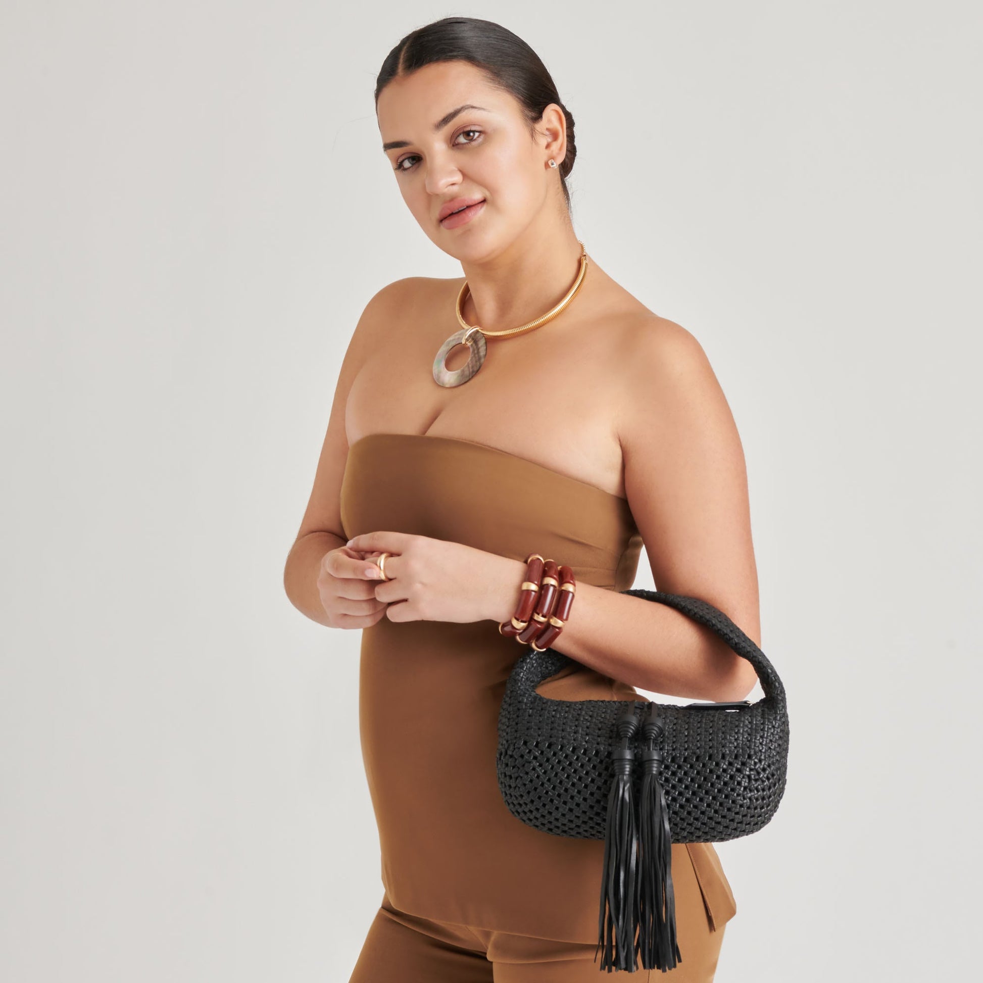 Dolce Vita Zenia Black Leather Handbag
