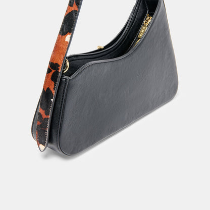 Dolce Vita Prya Brown Printed Calf Hair Shoulder Bag