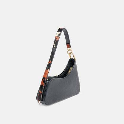 Dolce Vita Prya Brown Printed Calf Hair Shoulder Bag