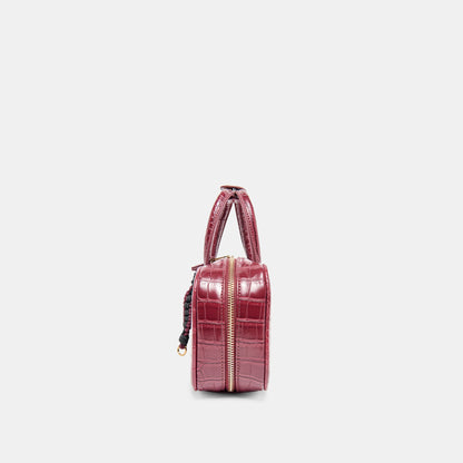 Dolce Vita Flyn Burgundy Croco Stella Handbag