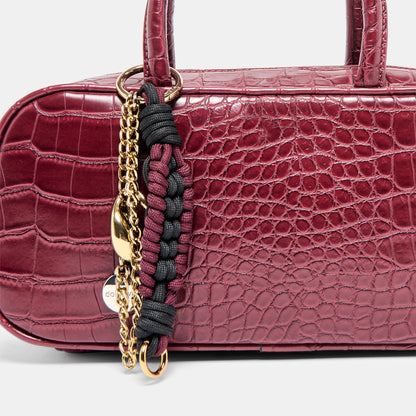 Dolce Vita Flyn Burgundy Croco Stella Handbag