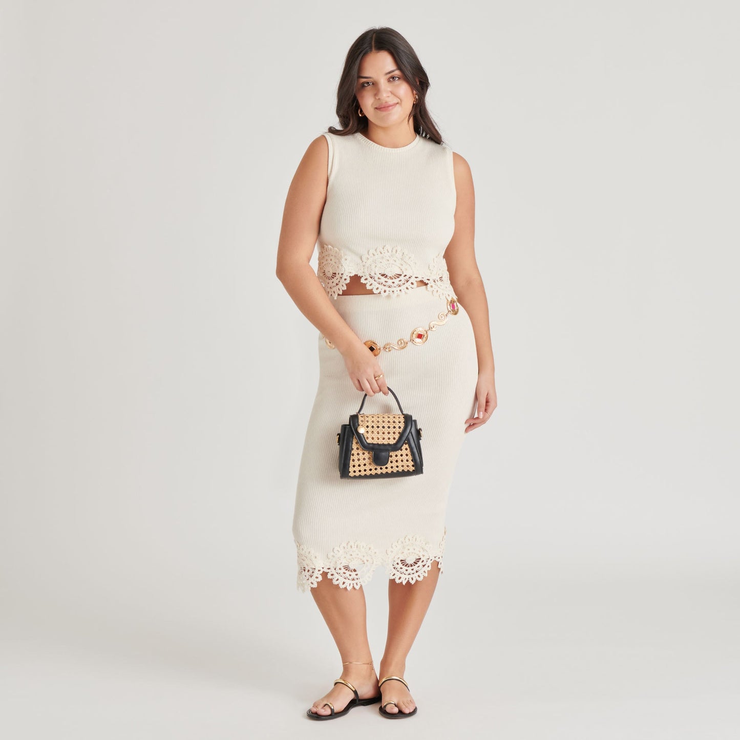 Dolce Vita TROPEZ CROSSBODY BLACK NATURAL CANE