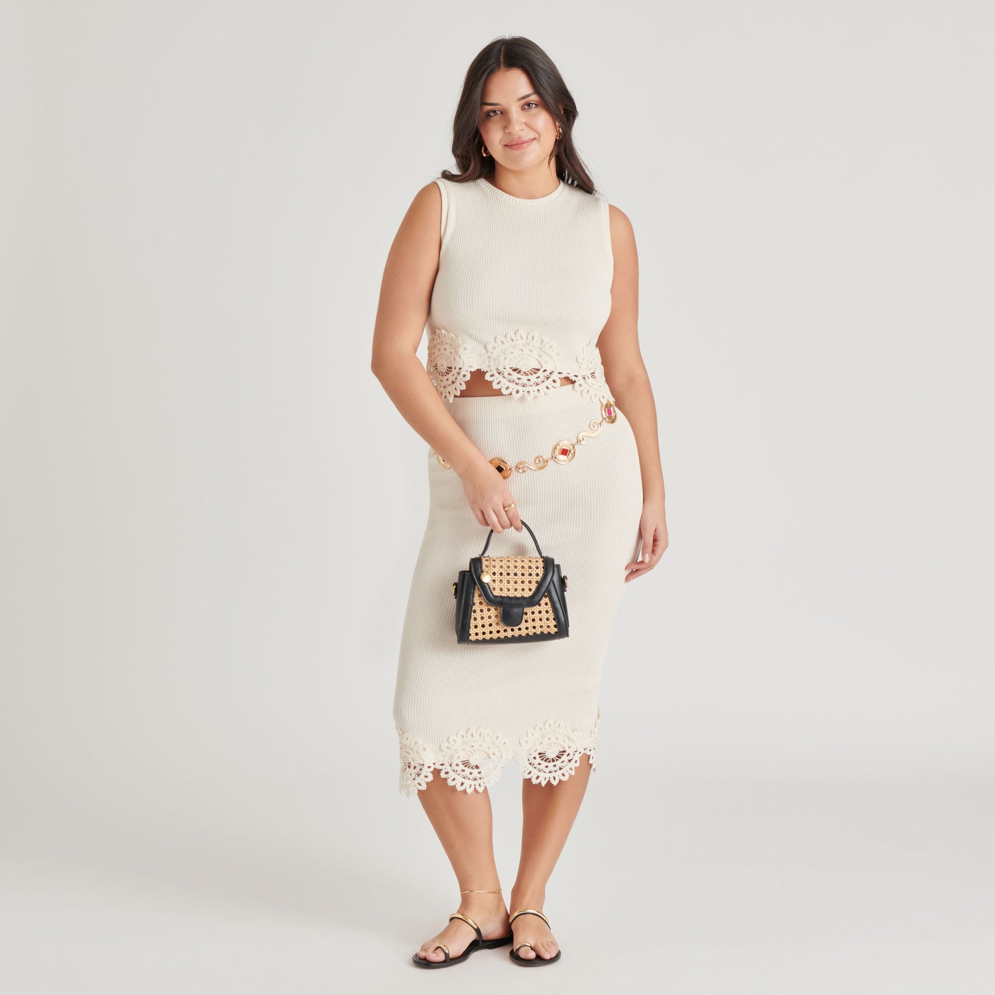 Dolce Vita TROPEZ CROSSBODY BLACK NATURAL CANE