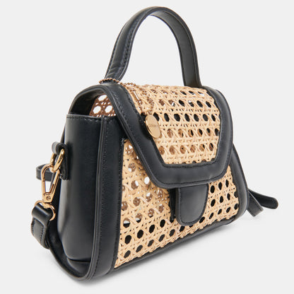 Dolce Vita TROPEZ CROSSBODY BLACK NATURAL CANE