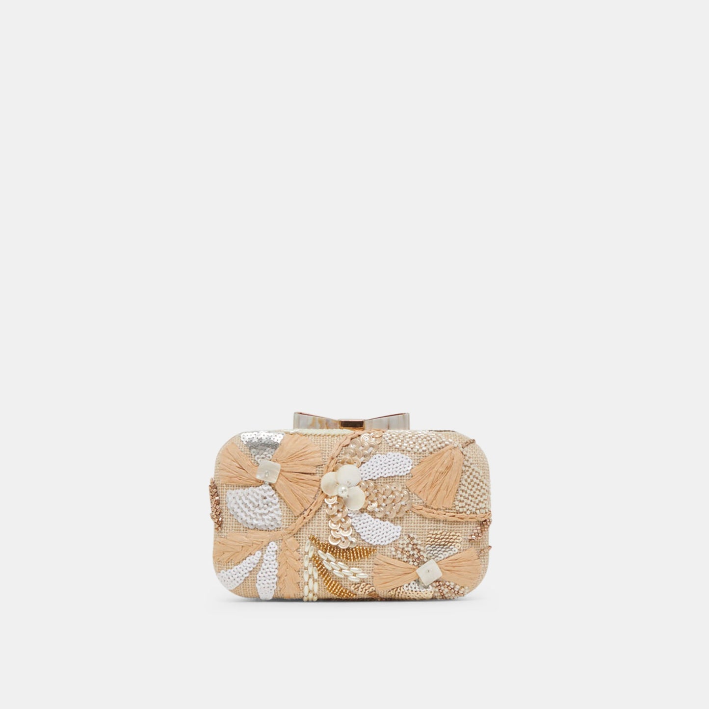 Dolce Vita DAISY CLUTCH NATURAL MULTI BEADED