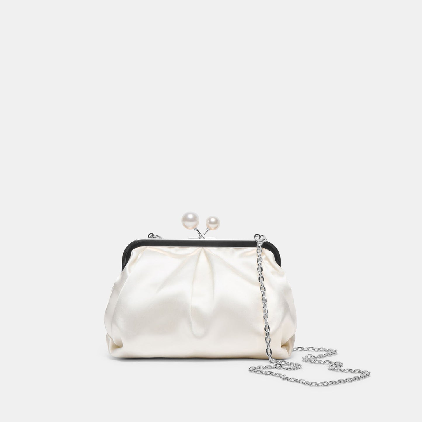 Dolce Vita Kendall White Satin Clutch