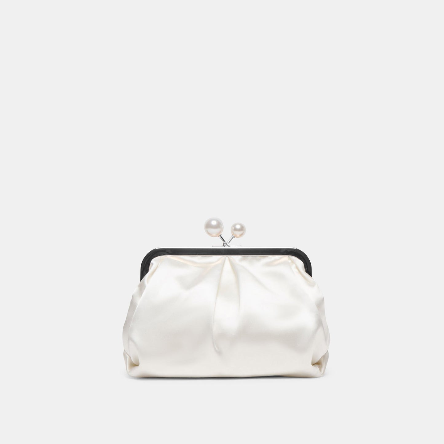 Dolce Vita Kendall White Satin Clutch