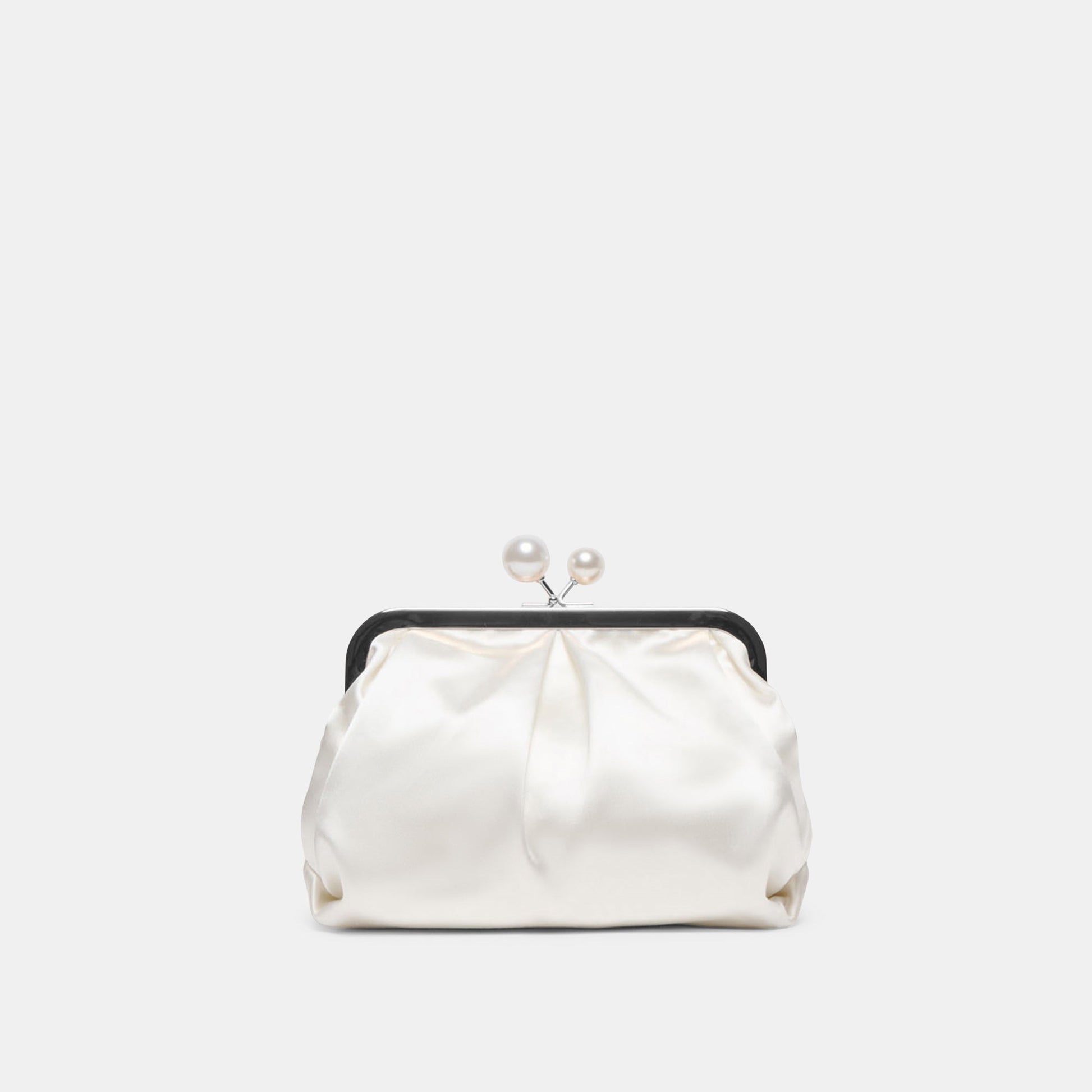 Dolce Vita Kendall White Satin Clutch