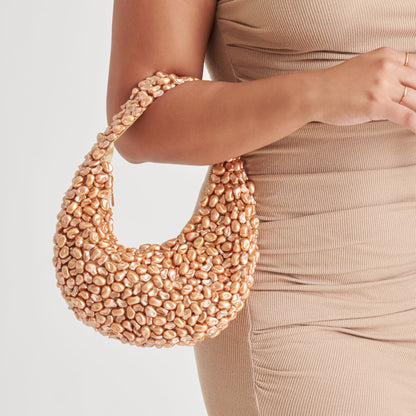 Dolce Vita PEARLA SHOULDER BAG GOLD FAUX PEARL