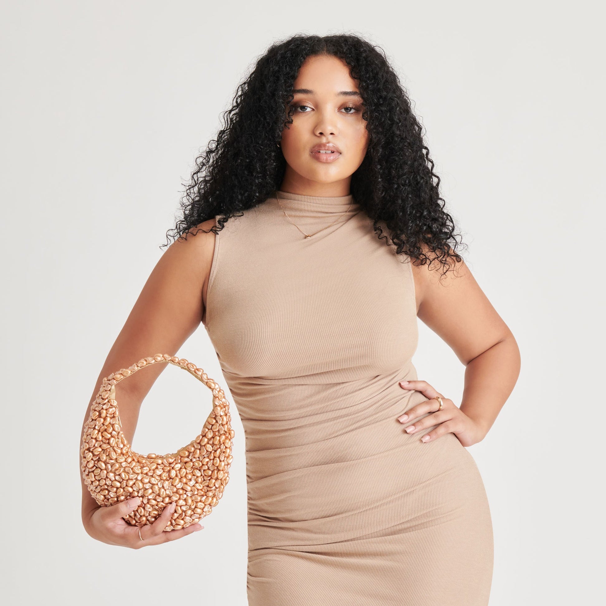 Dolce Vita PEARLA SHOULDER BAG GOLD FAUX PEARL