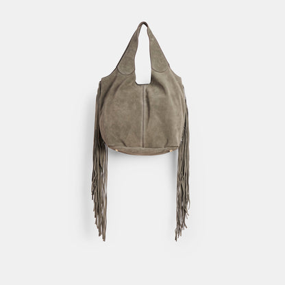 Dolce Vita Nakoma Olive Suede Shoulder Bag