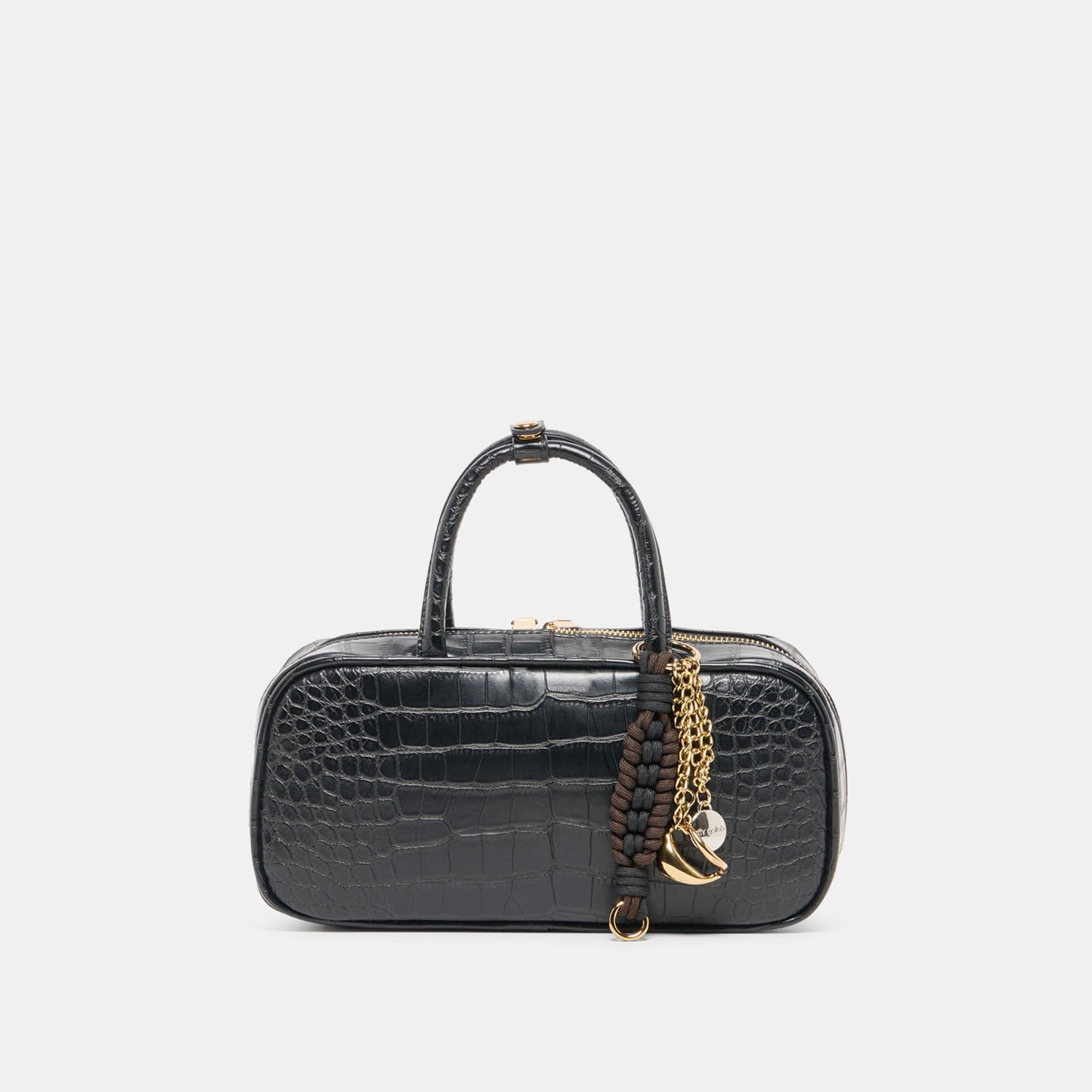 Dolce Vita Flyn Black Croco Stella Handbag