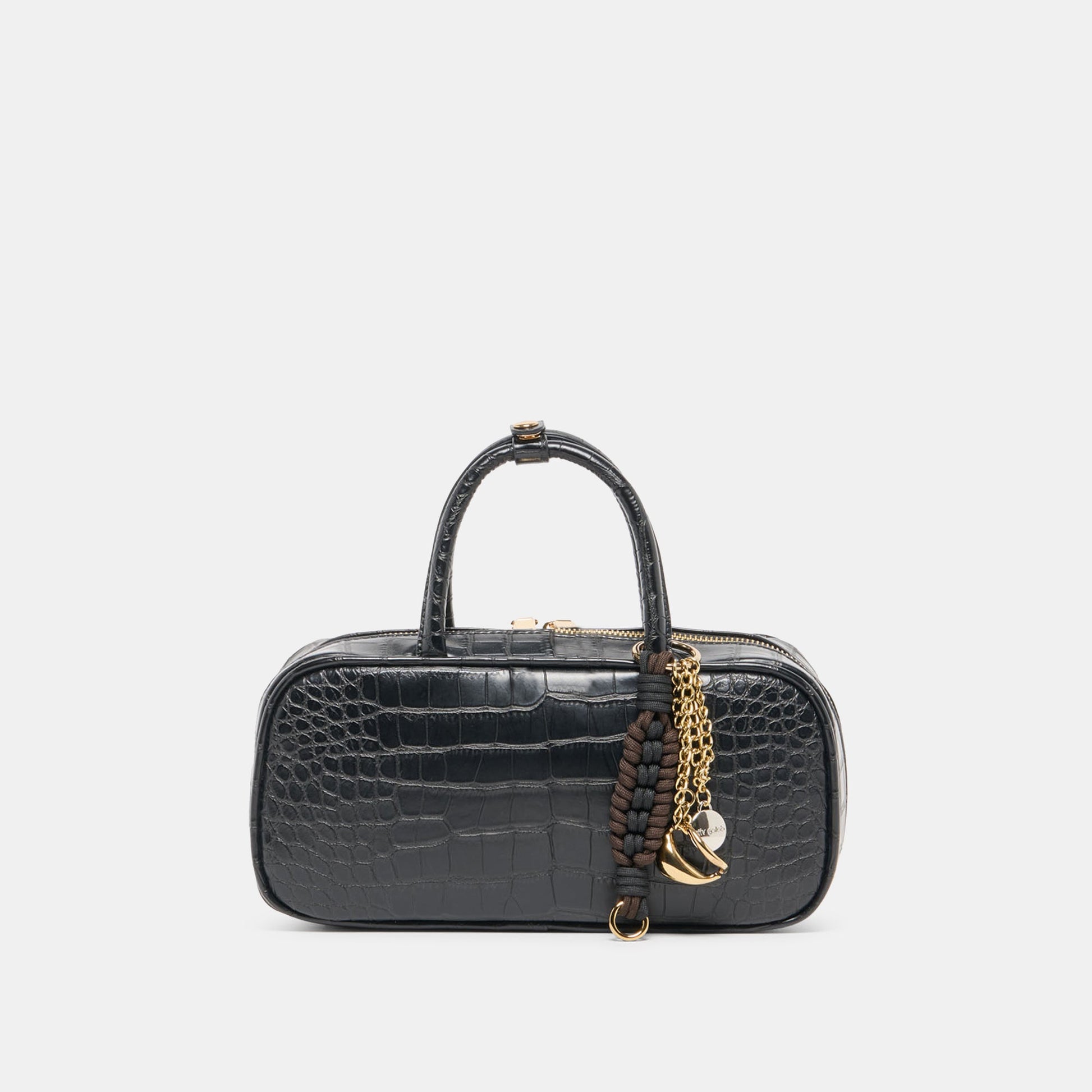 Dolce Vita Flyn Black Croco Stella Handbag