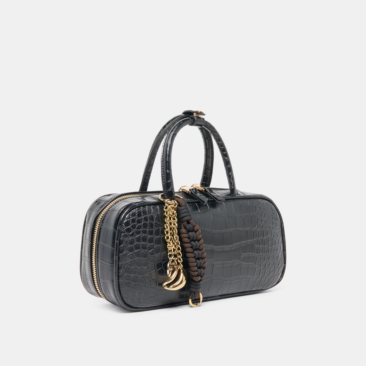 Dolce Vita Flyn Black Croco Stella Handbag