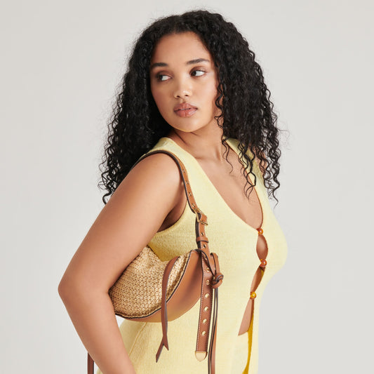 Dolce Vita MONACO SHOULDER BAG NATURAL RAFFIA