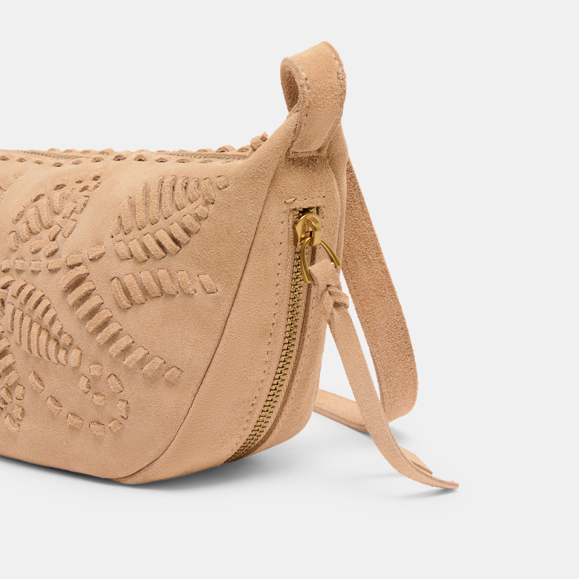 Dolce Vita Lipari Beige Suede Crossbody