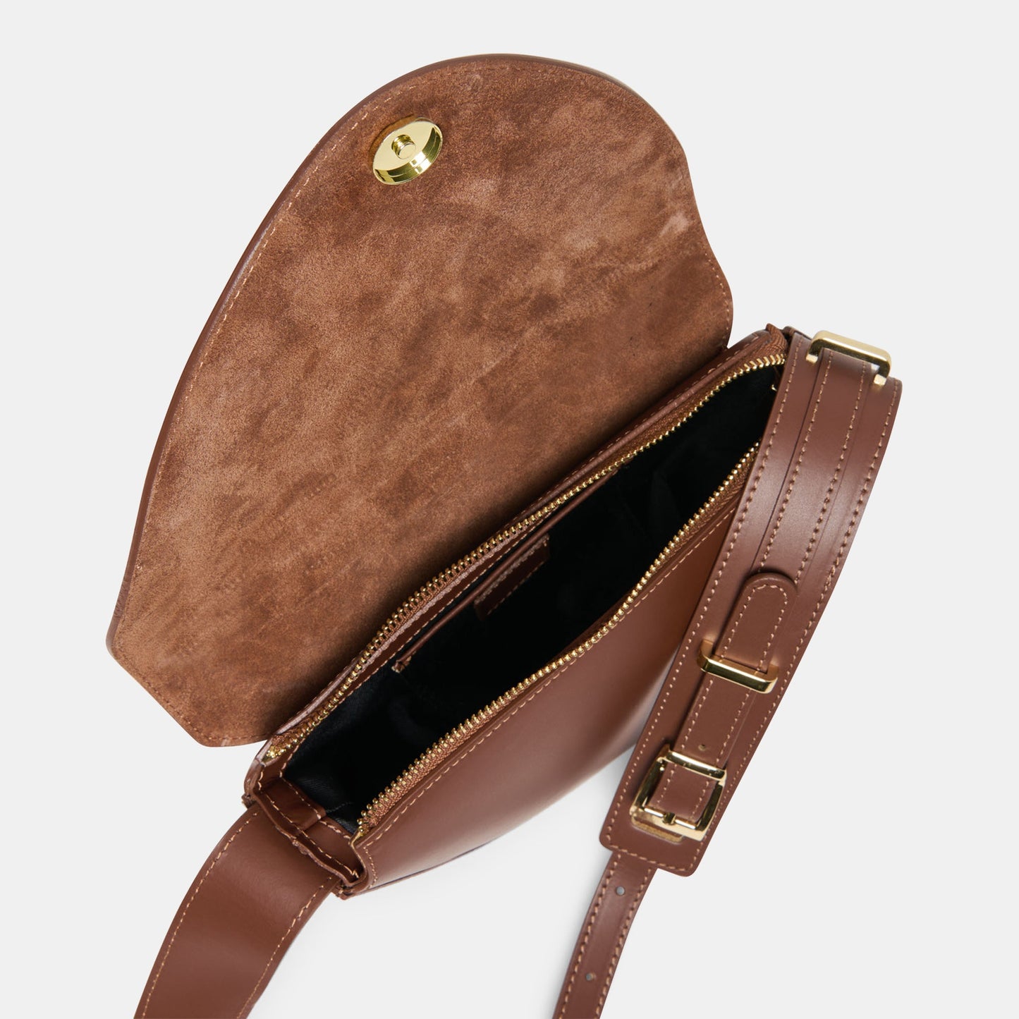 Dolce Vita Sabine Brown Leather Shoulder Bag