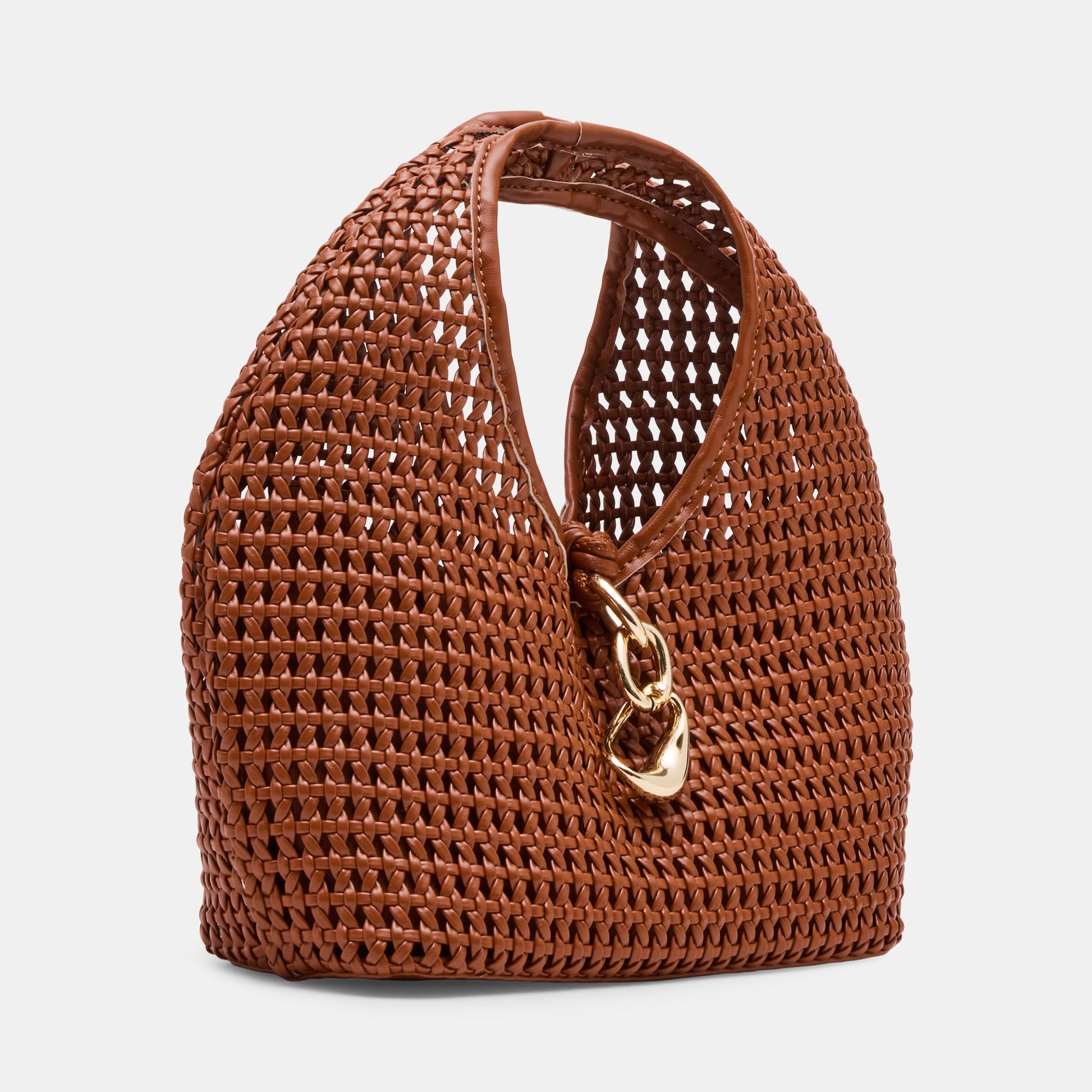 Dolce Vita Dahlia Cognac Stella Woven Handbag