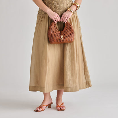 Dolce Vita Dahlia Cognac Stella Woven Handbag