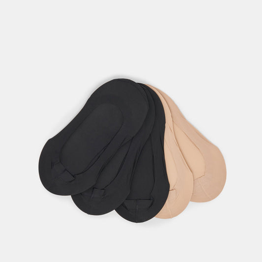 Dolce Vita NO SHOW SOCKS 5 PACK TAN BLACK