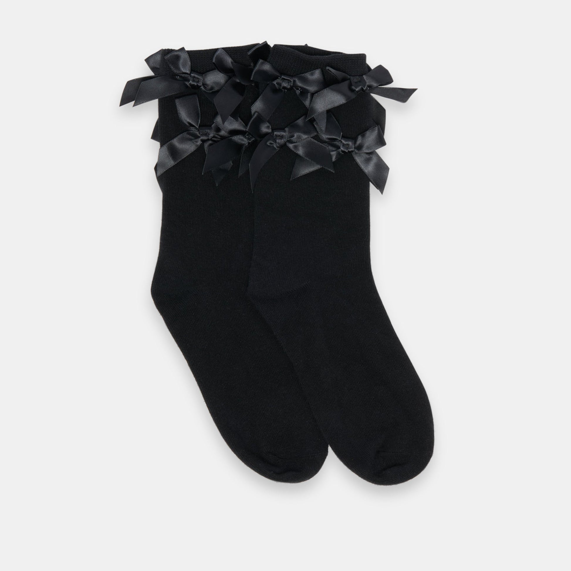 Dolce Vita Mulit Bow Black Crew Socks