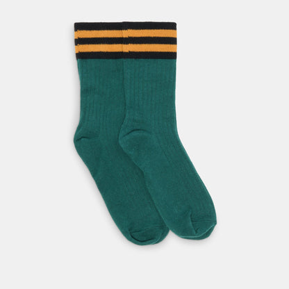 Dolce Vita Multi Stripe Green Crew Socks