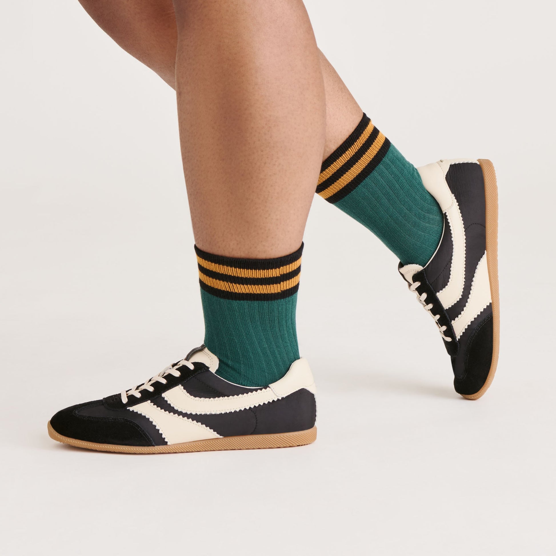 Dolce Vita Multi Stripe Green Crew Socks