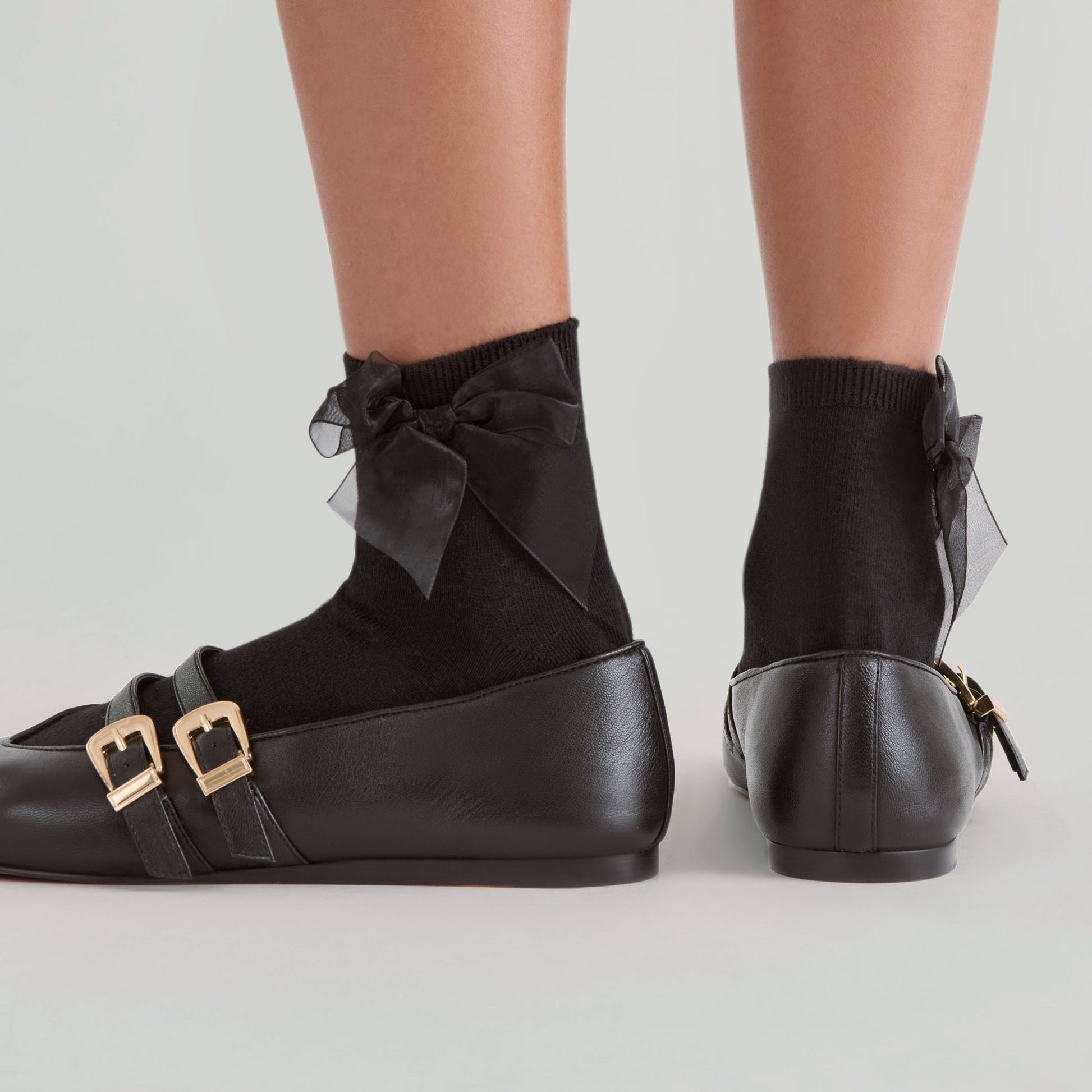 Dolce Vita Bow Black Anklet Socks