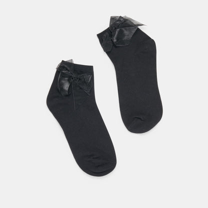 Dolce Vita Bow Black Anklet Socks