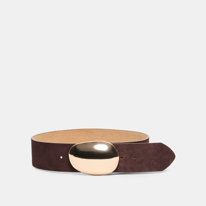Dolce Vita Bubble Mahogany Gold Buckle Belt