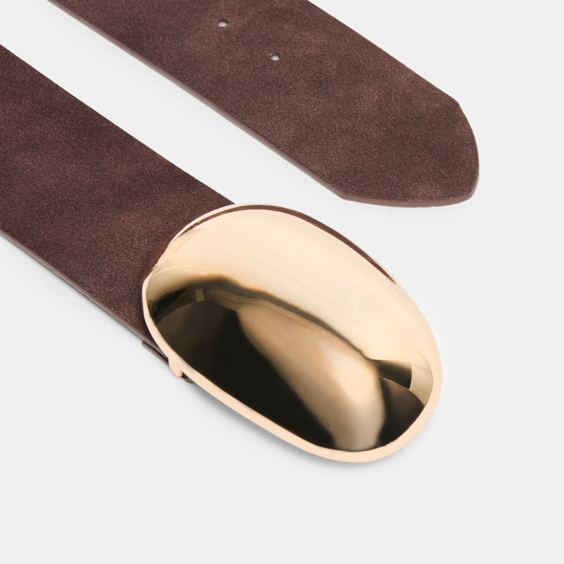 Dolce Vita Bubble Mahogany Gold Buckle Belt