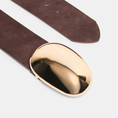Dolce Vita Bubble Mahogany Gold Buckle Belt