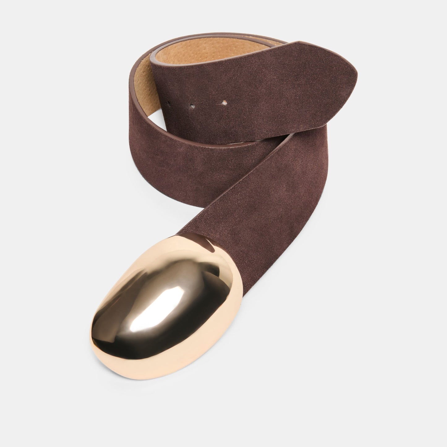 Dolce Vita Bubble Mahogany Gold Buckle Belt