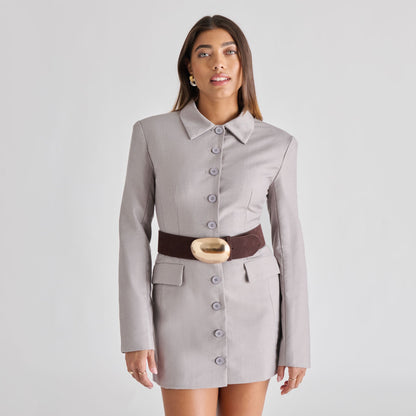 Dolce Vita Bubble Mahogany Gold Buckle Belt